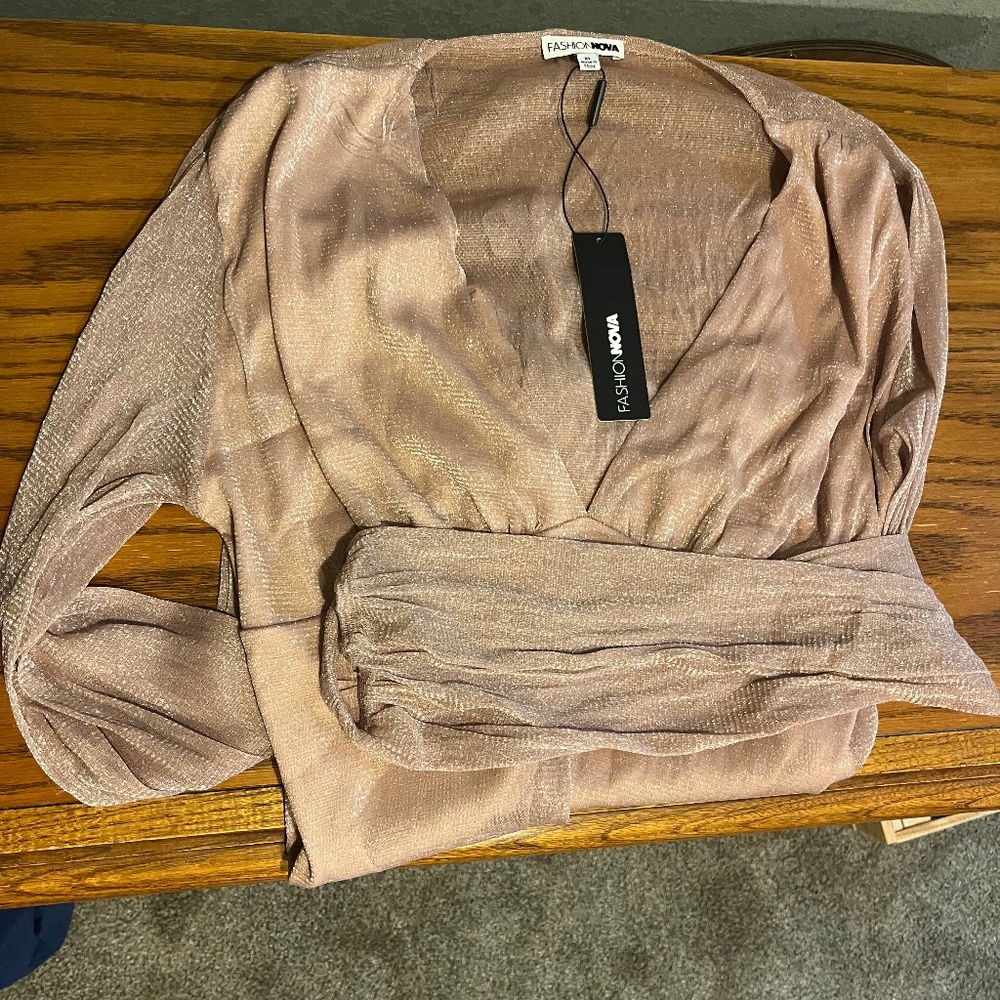 Fashion Nova Shimmery Bodysuit